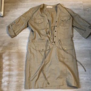 Michael Kors khaki tie waist dress
